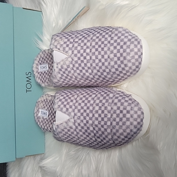 Toms Alpargata Mallow Mule - Lunar Grey Check - Picture 2 of 8
